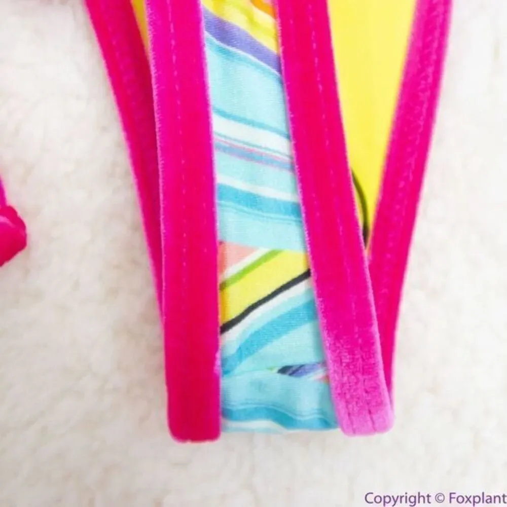 NEW Frankie’s Bikini’s rainbow swirl hazel bikini‎ bottom, L